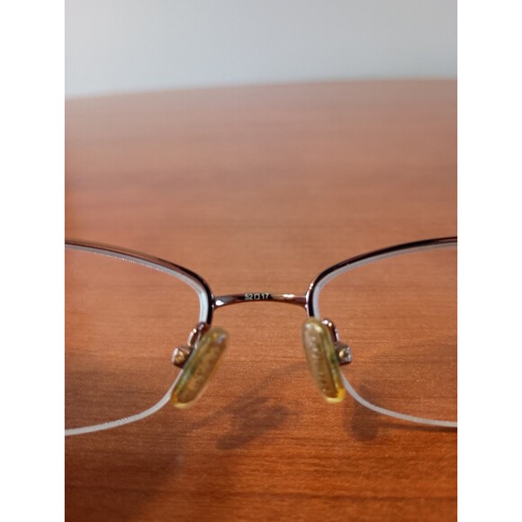 Coach Eyeglasses FRAME ONLY SUZANNA 246 TAN 52-17-135 Brown Metal Half Rim - Picture 7 of 9